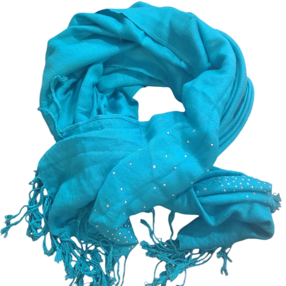 Charming Charlie Rhinestone Trim blanket wrap Scarf